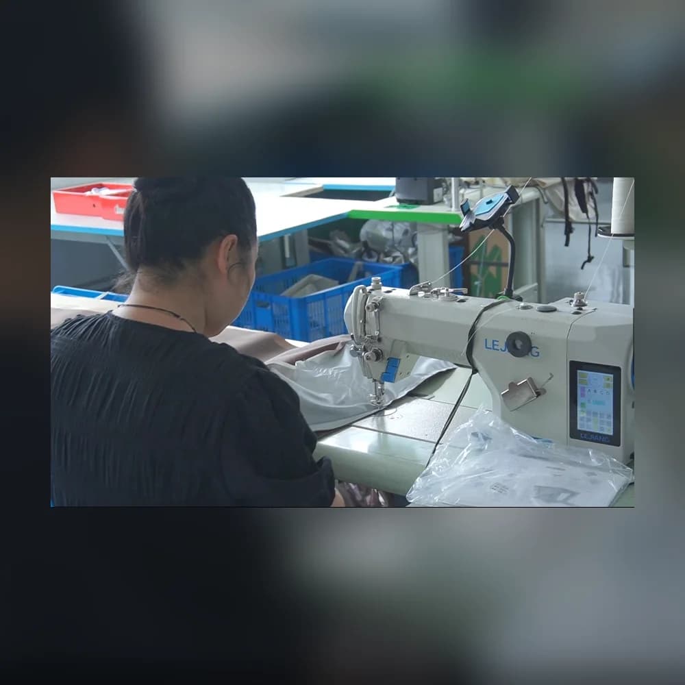 Panel sewing station
