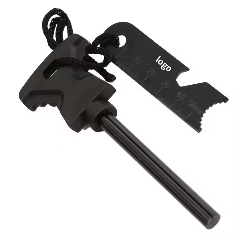 Flint Fire Starter Survival Tool with Ferro Rod & Multifunction Striker