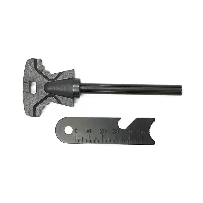 Flint Fire Starter Survival Tool with Ferro Rod & Multifunction Striker