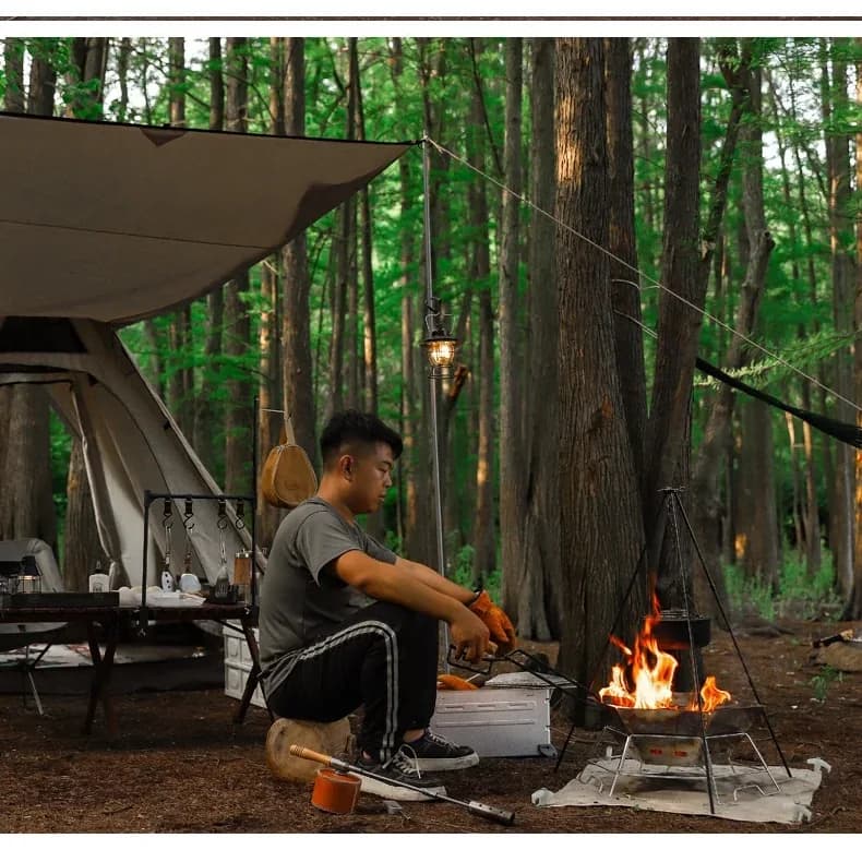 Aluminium Alloy Camping Cookware Tripod | Folding Pot Stand — product image 4