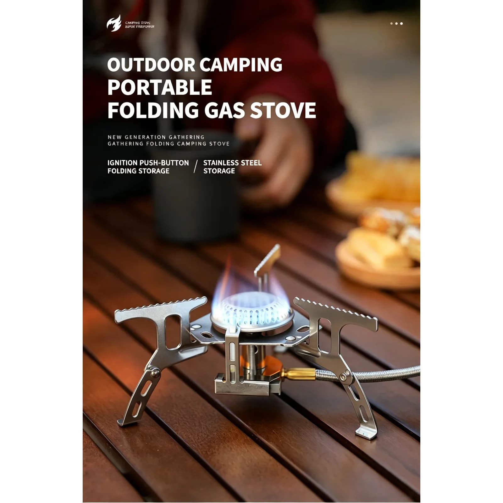 Portable Gas Stove | 230 g Stainless Steel Camping Burner — product image 1
