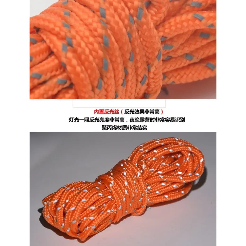 Reflective Tent Guyline | 4 m × 3 mm Camping Rope — product image 6