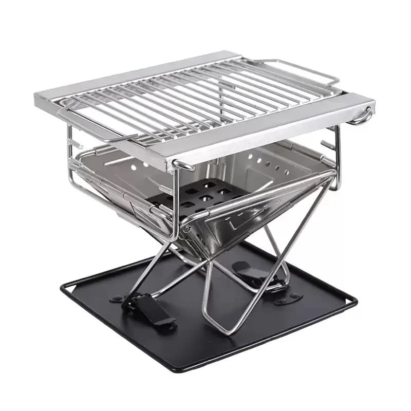 Mini Stainless Steel BBQ Grill | Foldable 1–2 Person Camping Grill — product image 4