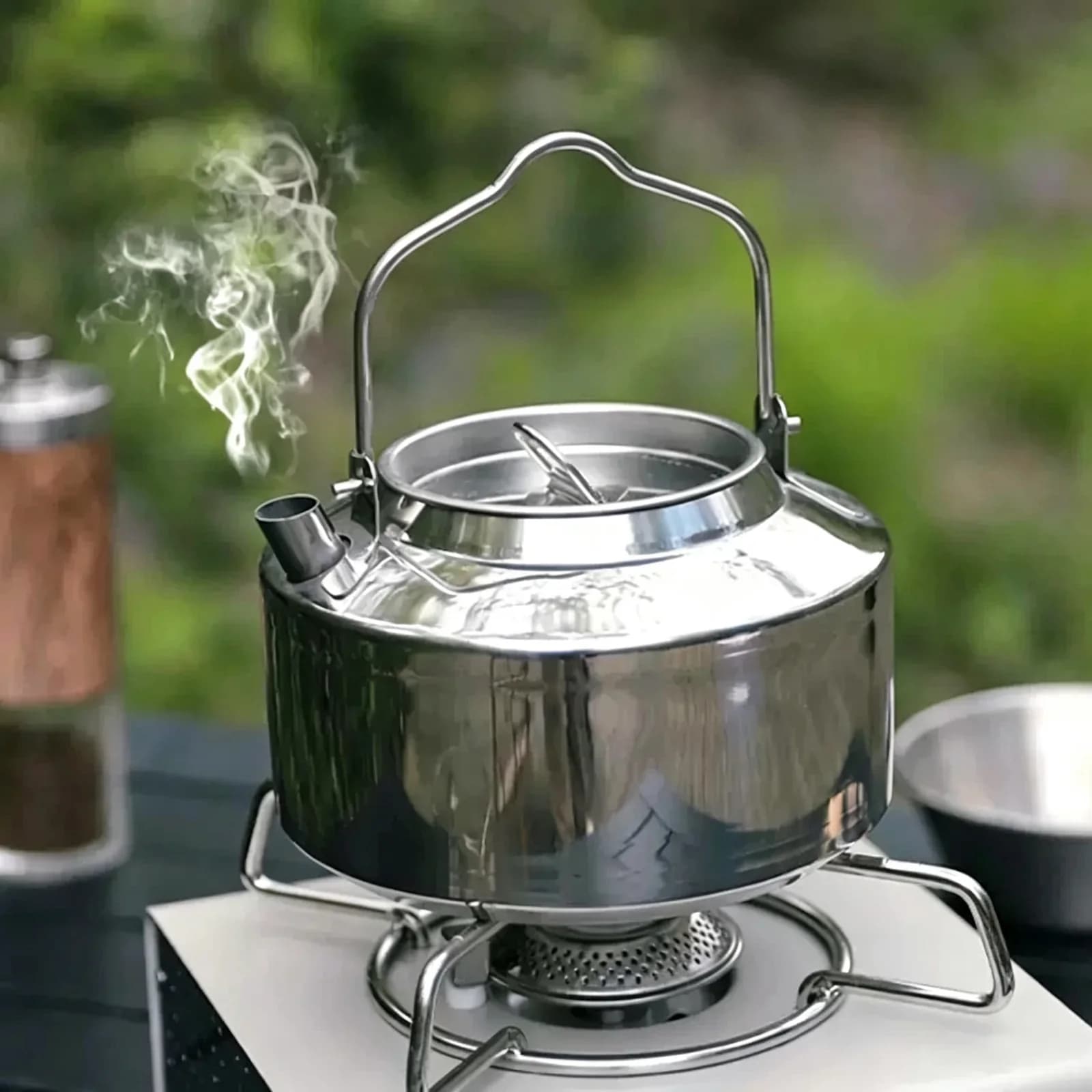 Stainless Steel Camping Kettle | 288 g Portable Outdoor Kettle — product image 1