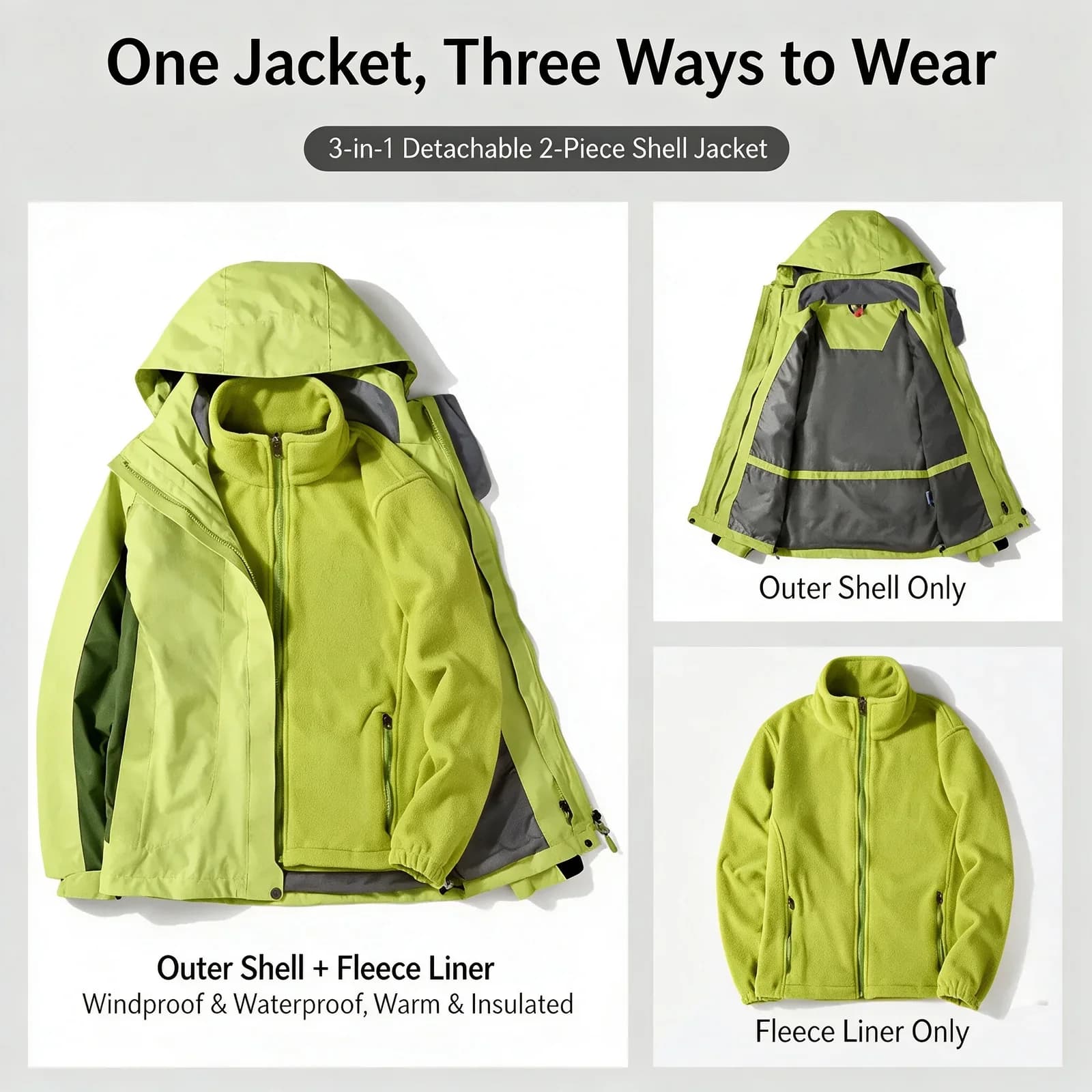 Fleece-Lined Outdoor Jacket | Warm Casual Travel Outerwear — product image 1