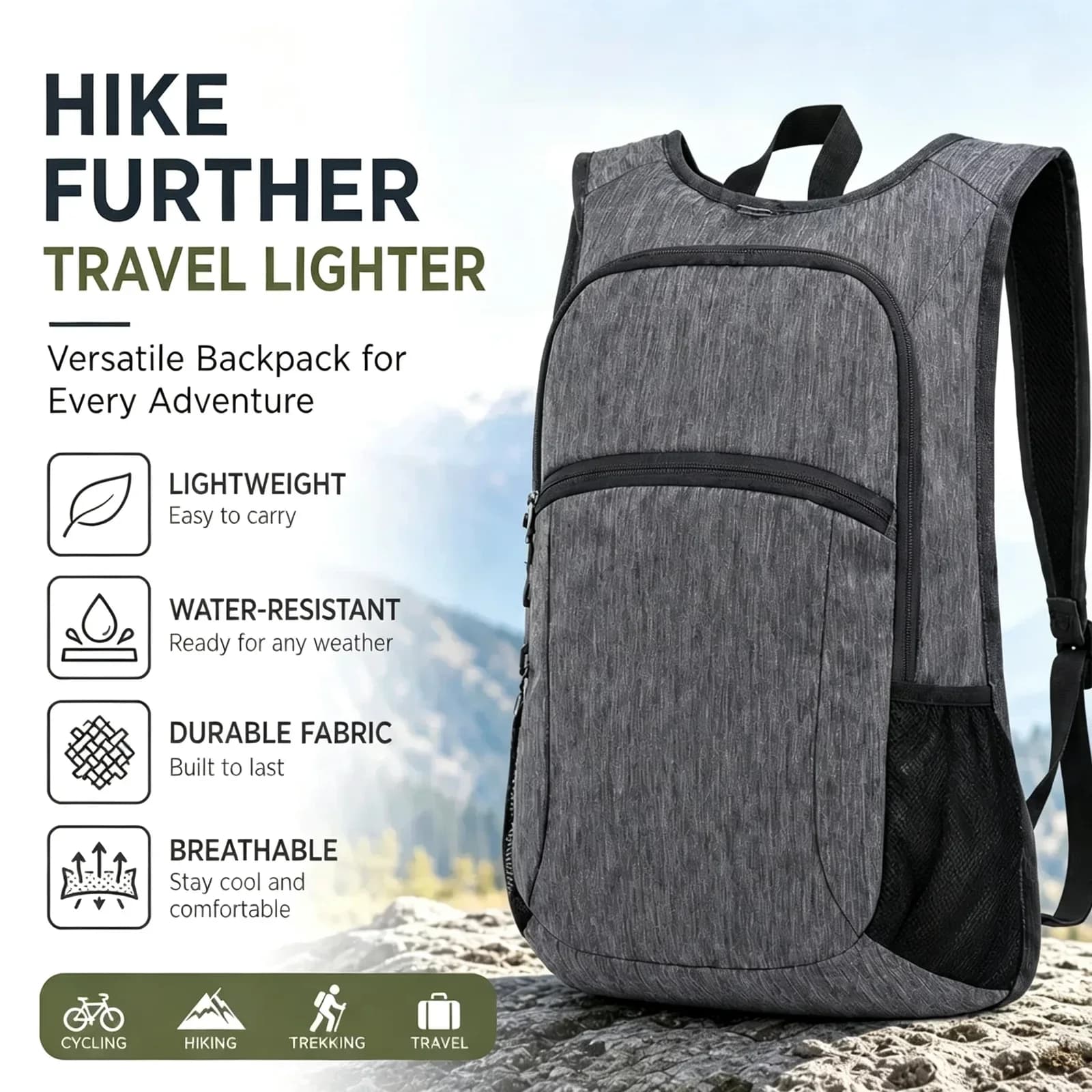 Packable 20 L Daypack | 230 g Water-Resistant Travel Backpack — product image 1