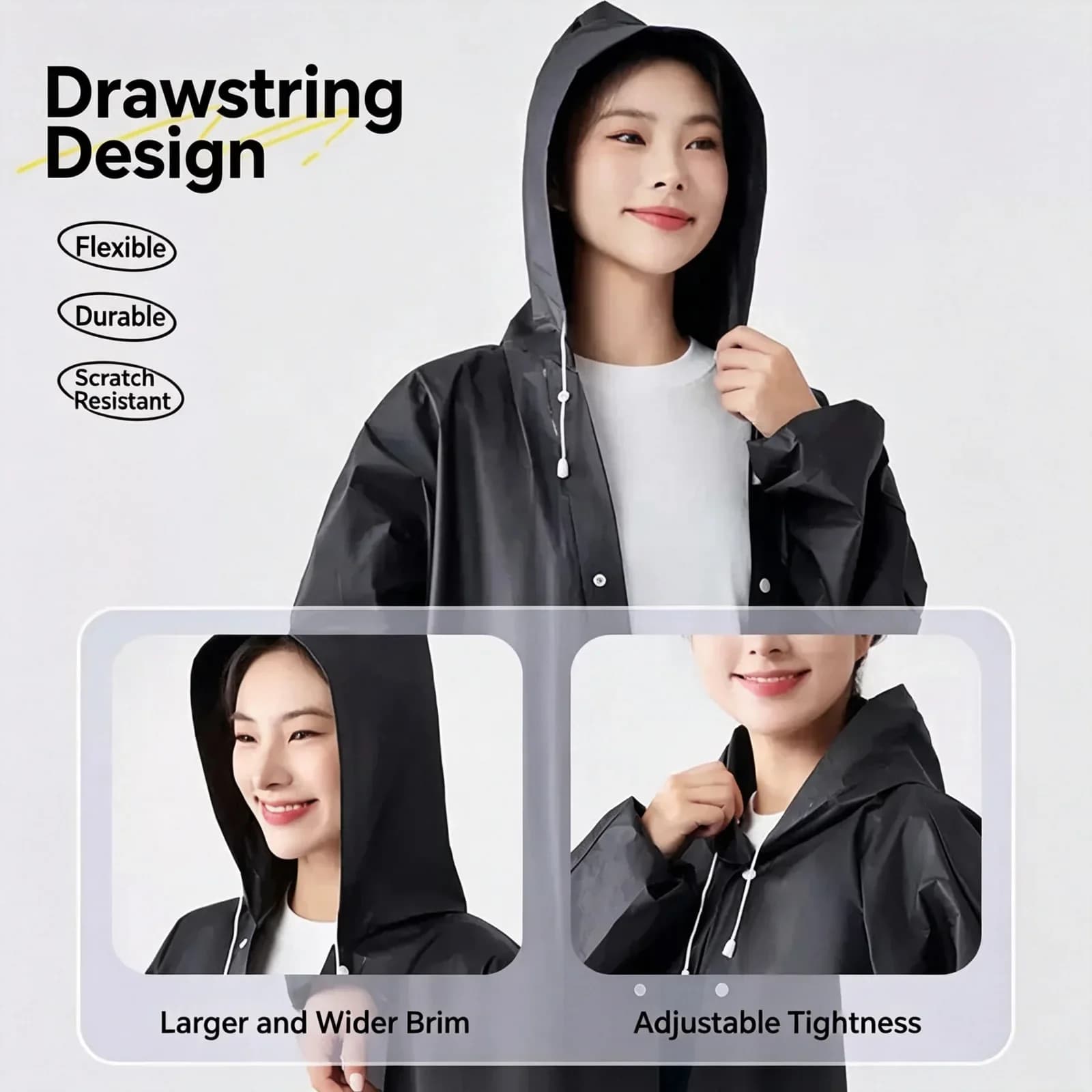Extra-Thick Portable Raincoat | Reusable Adult & Kids Poncho — product image 5