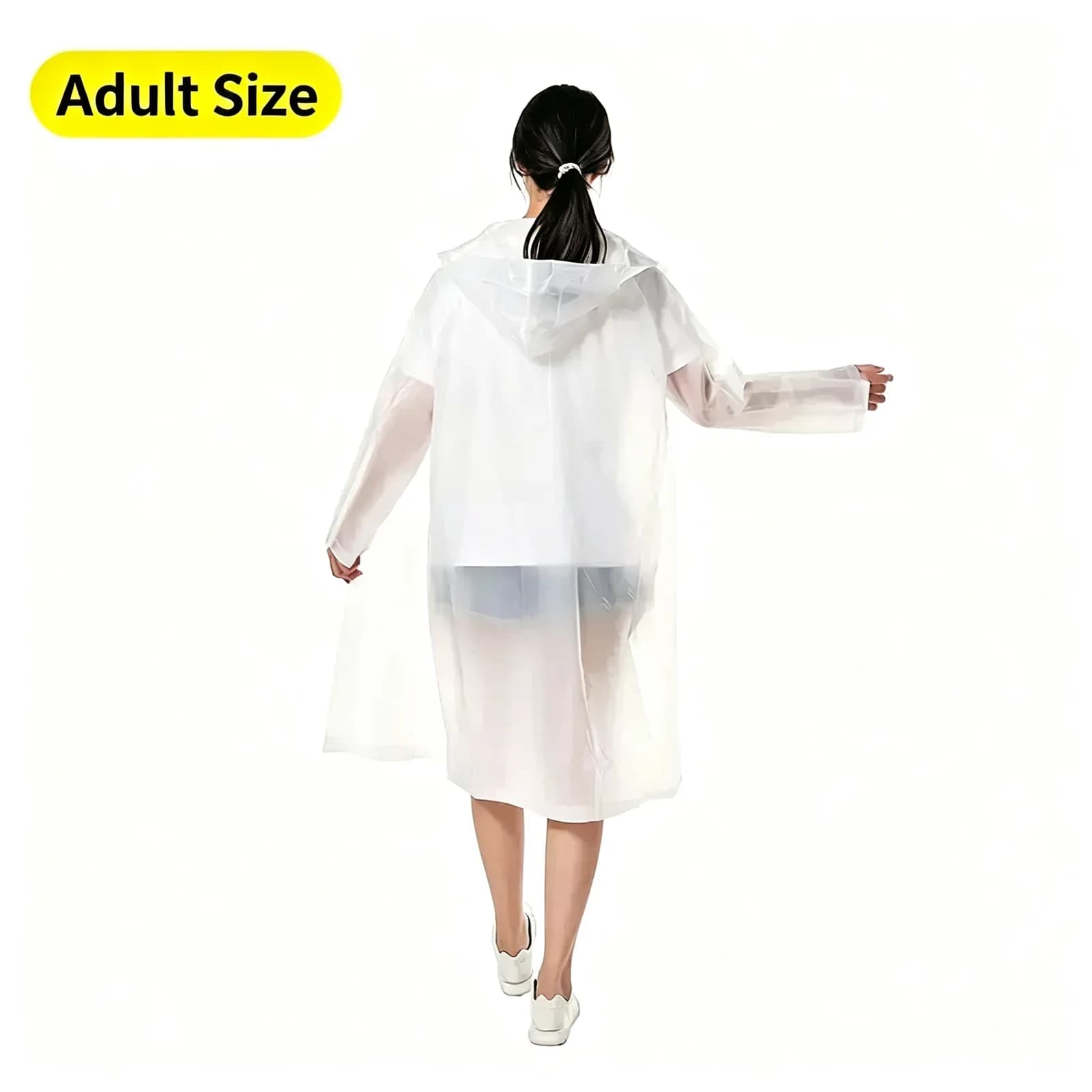 Extra-Thick Portable Raincoat | Reusable Adult & Kids Poncho — product image 6