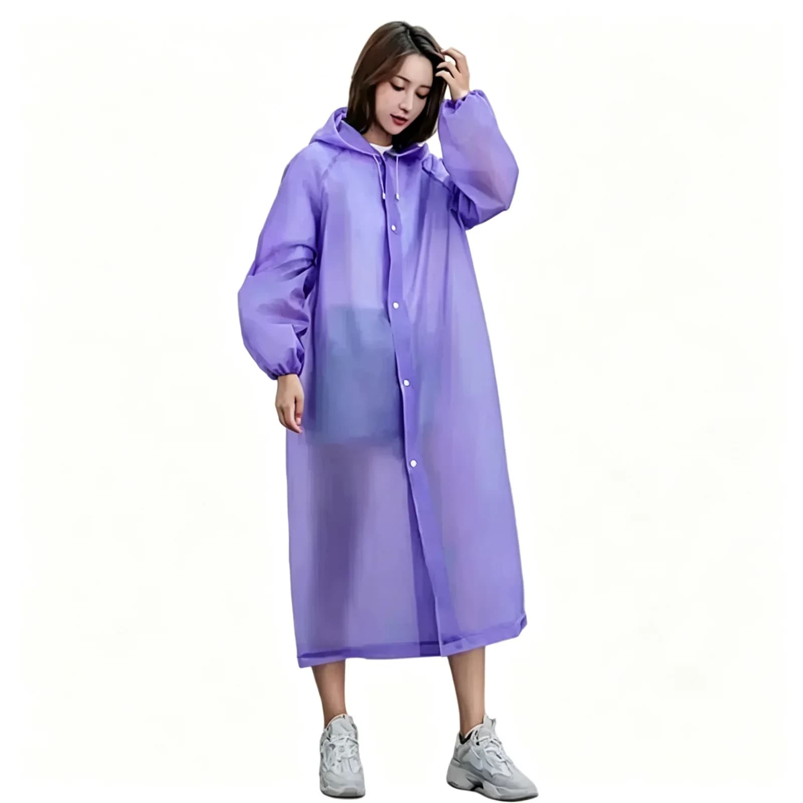 Extra-Thick Portable Raincoat | Reusable Adult & Kids Poncho — product image 11