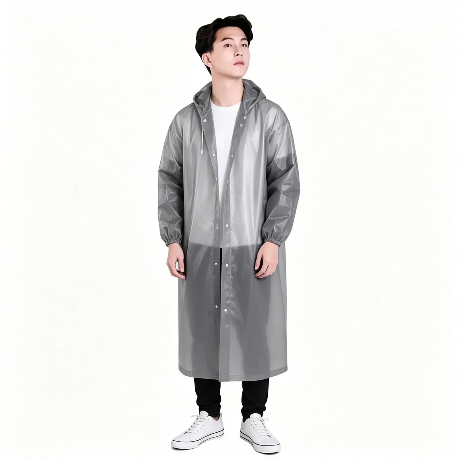 Extra-Thick Portable Raincoat | Reusable Adult & Kids Poncho — product image 12