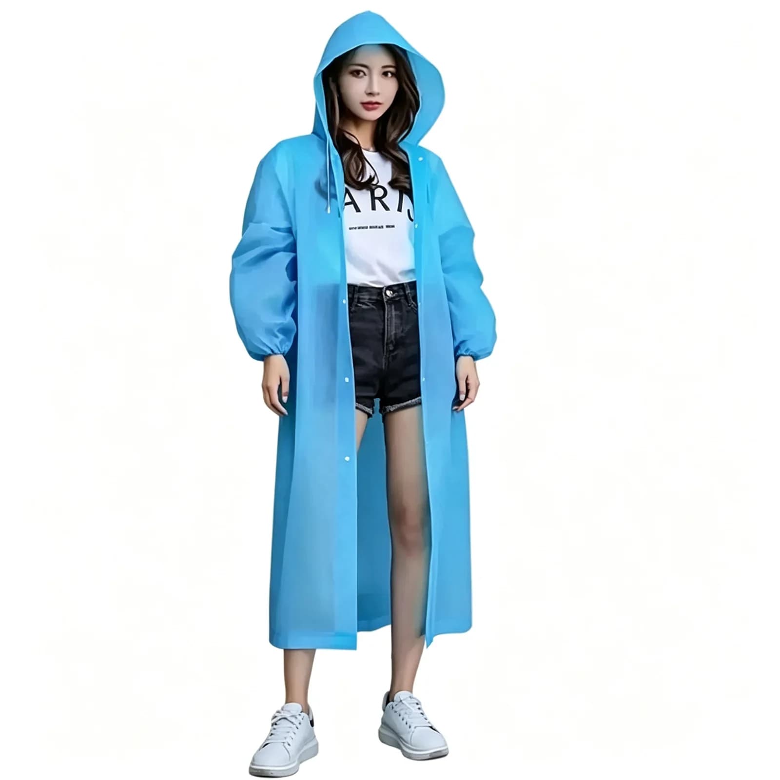 Extra-Thick Portable Raincoat | Reusable Adult & Kids Poncho — product image 13