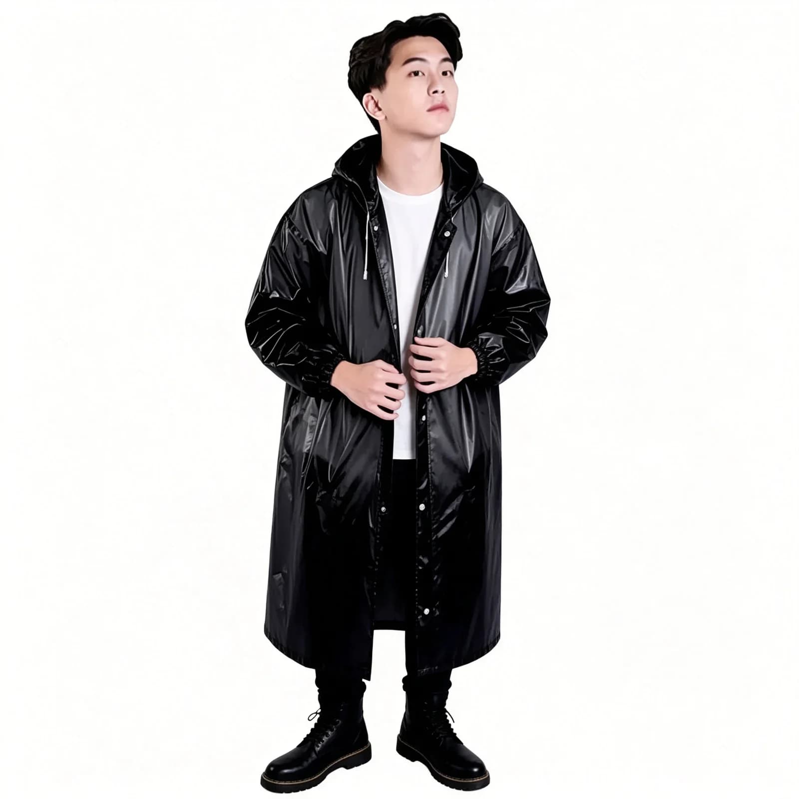 Extra-Thick Portable Raincoat | Reusable Adult & Kids Poncho — product image 14