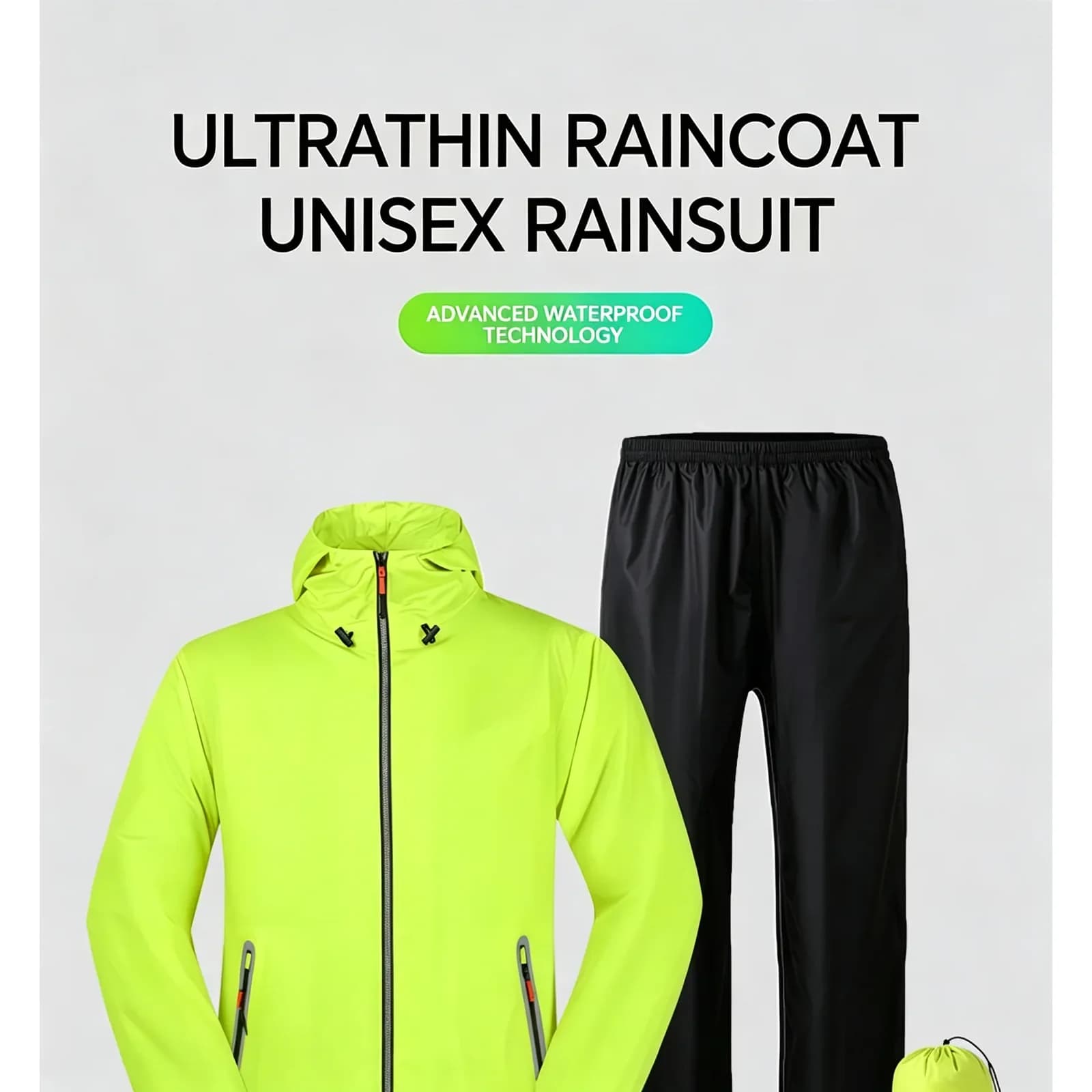 Ultralight Waterproof Rain Suit | Packable Jacket & Pants Set — product image 1
