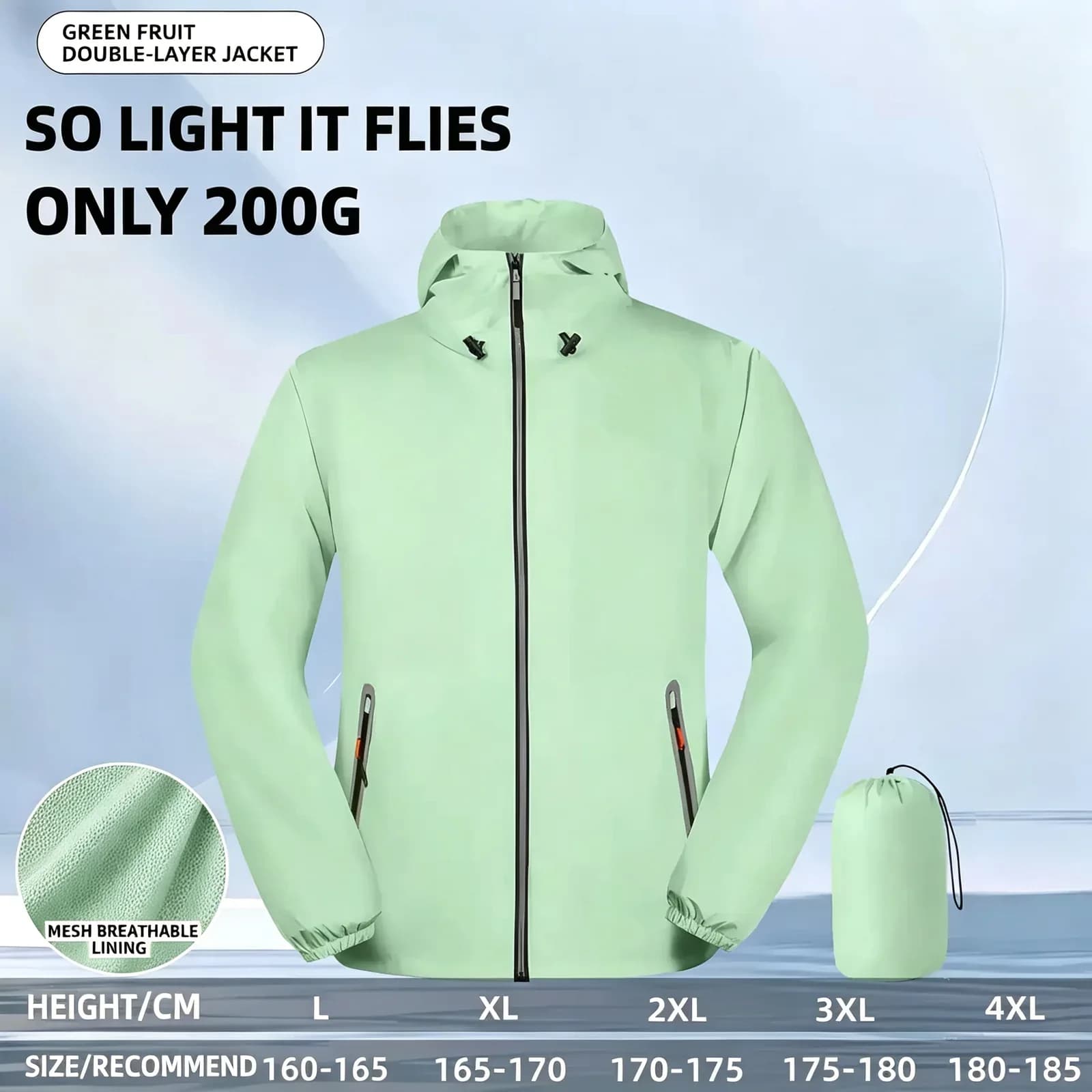 Ultralight Waterproof Rain Suit | Packable Jacket & Pants Set — product image 12
