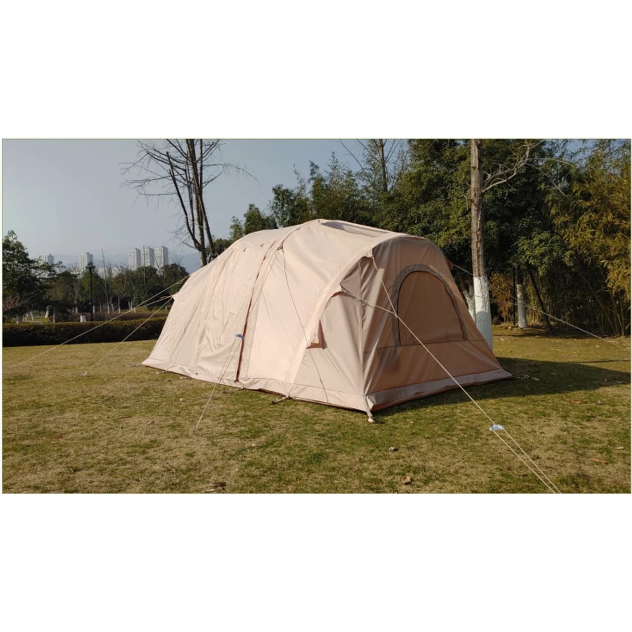 Inflatable Tunnel Tent | Khaki Air-Beam Camping Shelter — Product image 2