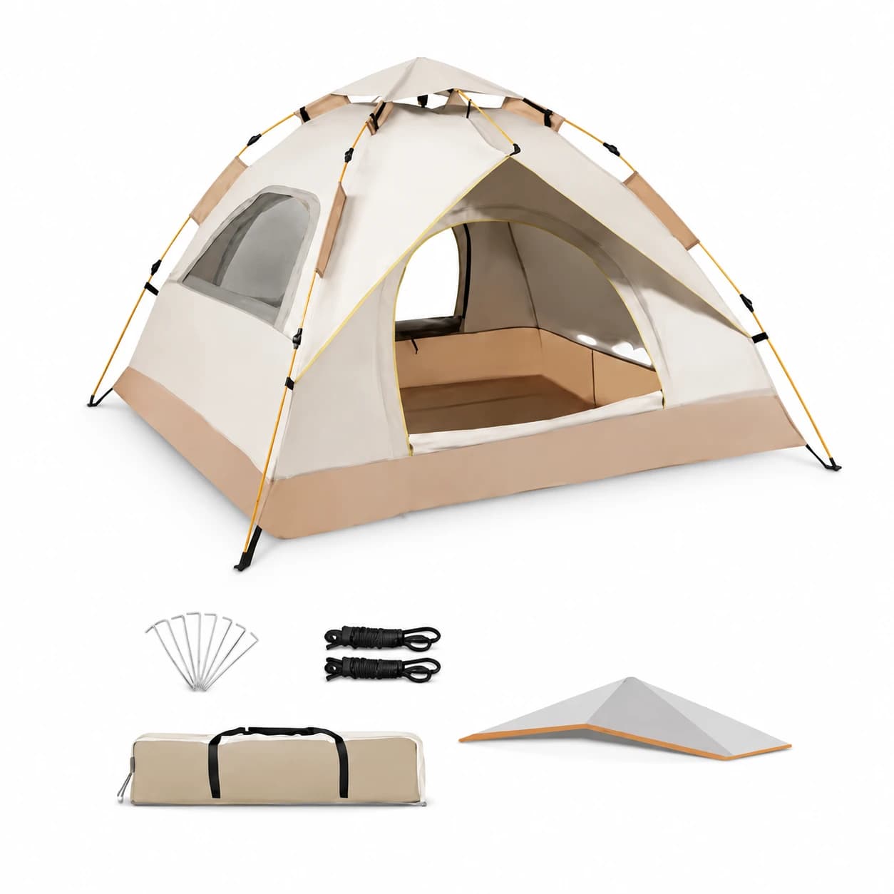 Automatic Tent with Two Doors and Two Windows | Three Sizes