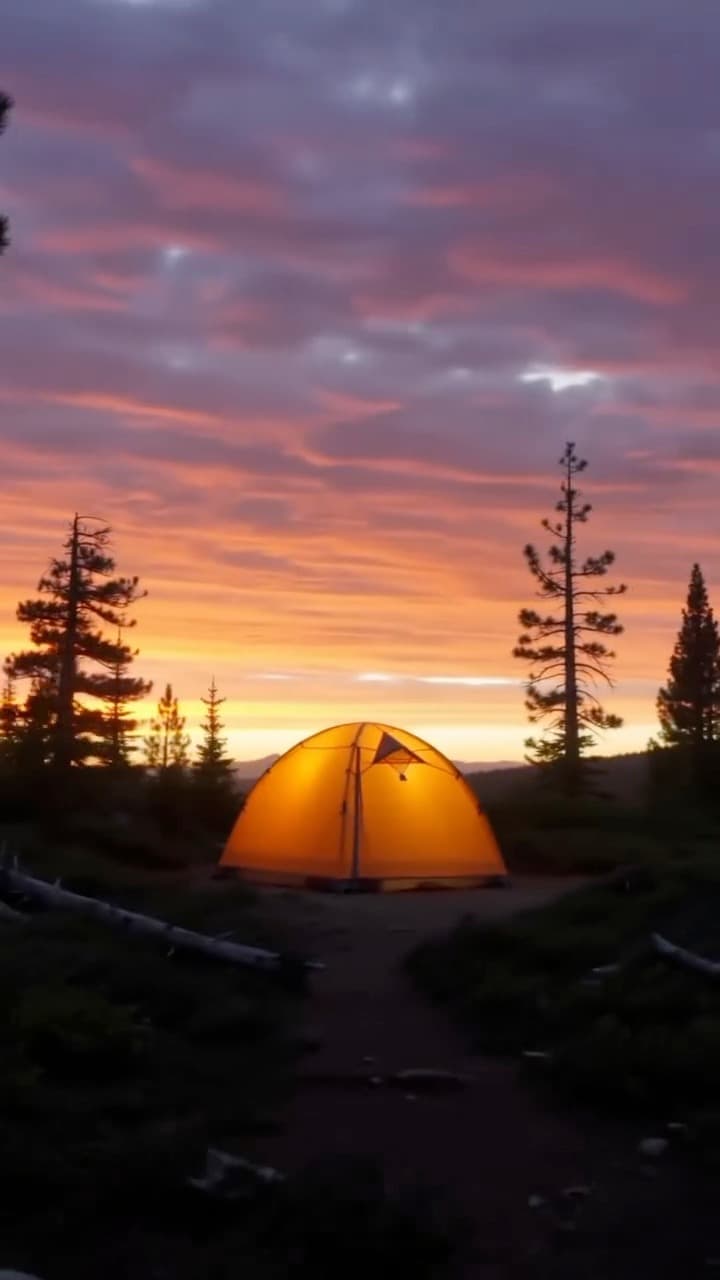 Tent setup steps shown in Seawing Facebook Reel