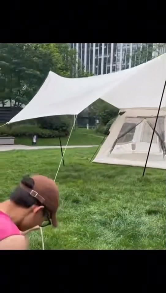 2-in-1 canopy tent setup shown in Seawing Facebook Reel