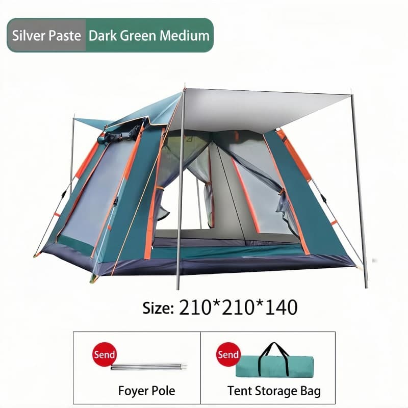 Automatic Square Tent | Instant Pop Up Camping Cabin (2 Sizes)