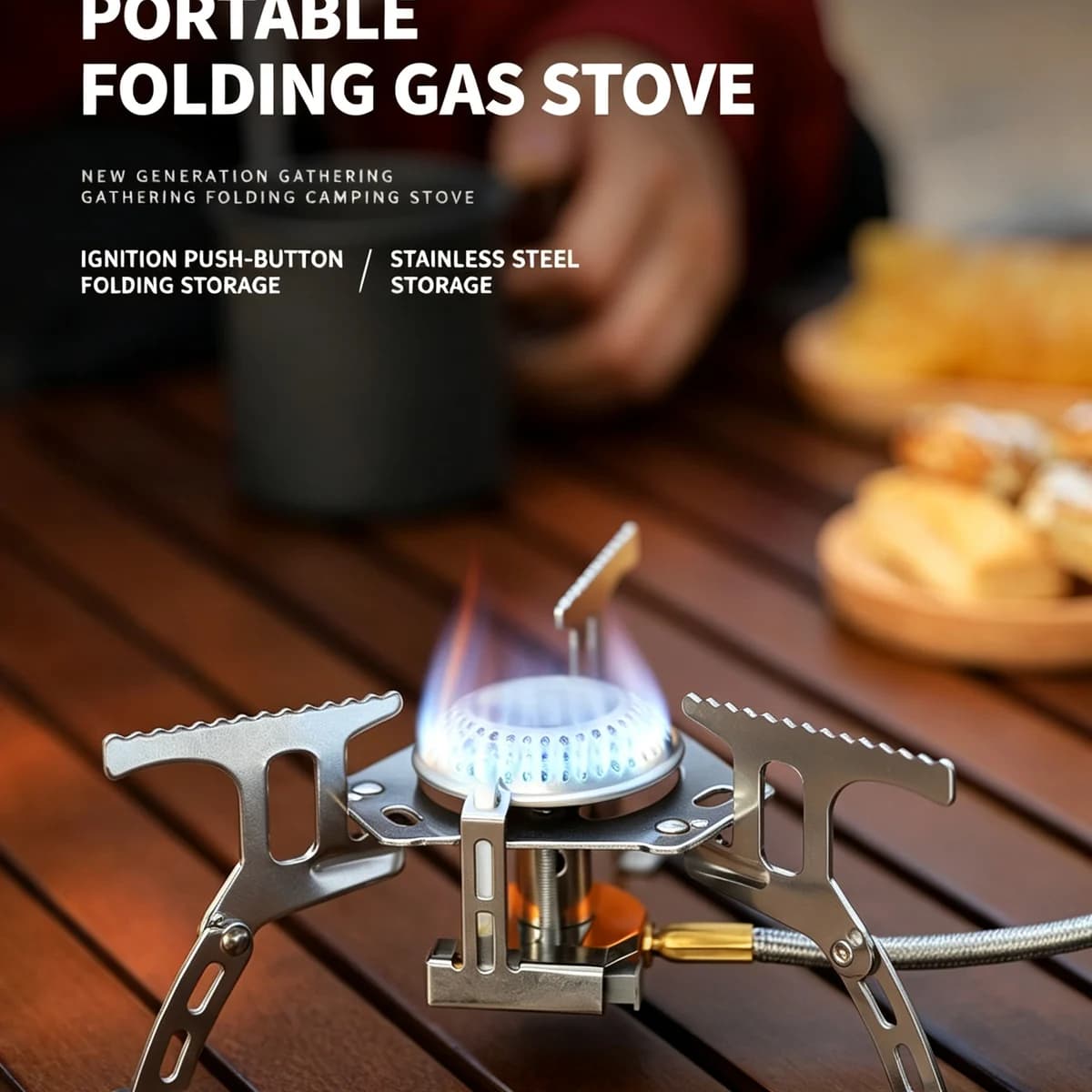 Portable Gas Stove | 230 g Stainless Steel Camping Burner