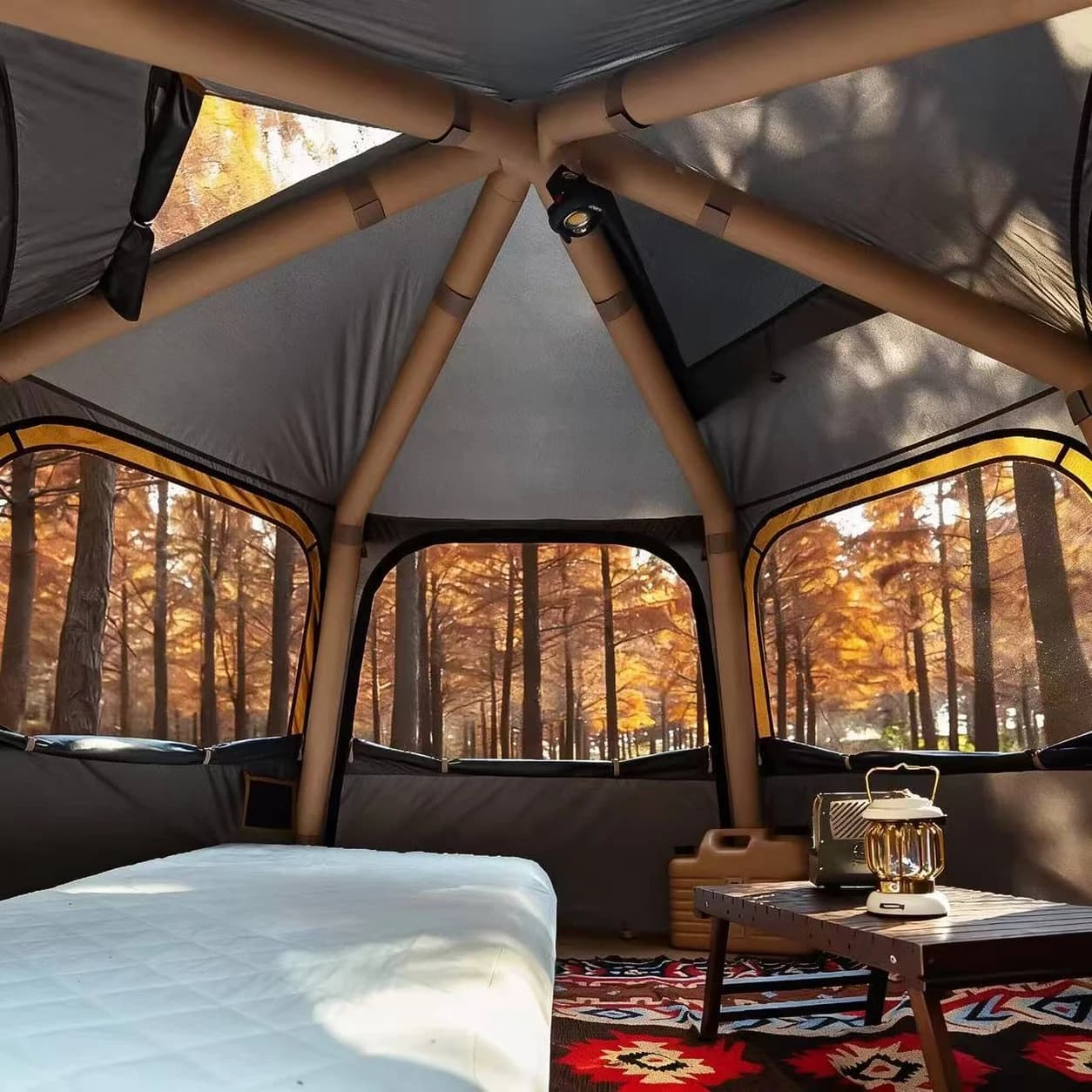 Hexagonal Inflatable Tent | 292 × 146 × 200 cm Khaki Shelter — Product image 3 Hexagonal Inflatable Tent | 292 × 146 × 200 cm Khaki Shelter — Product image 3
