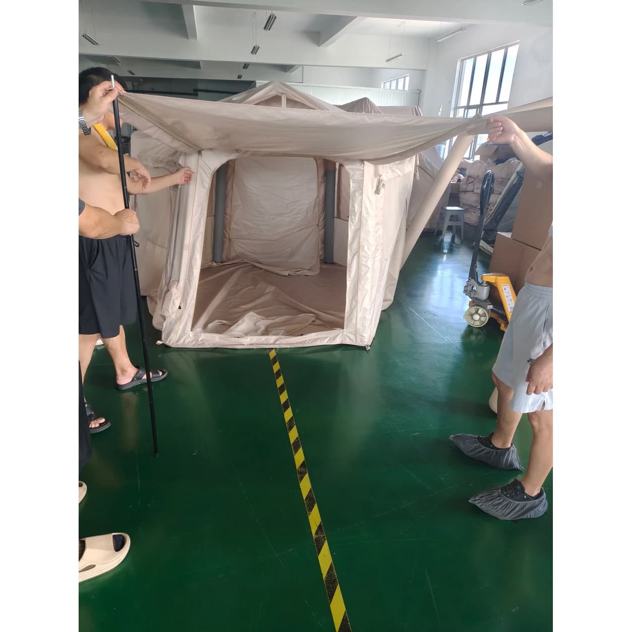 Hexagonal Inflatable Tent | 292 × 146 × 200 cm Khaki Shelter — Product image 13 Hexagonal Inflatable Tent | 292 × 146 × 200 cm Khaki Shelter — Product image 13