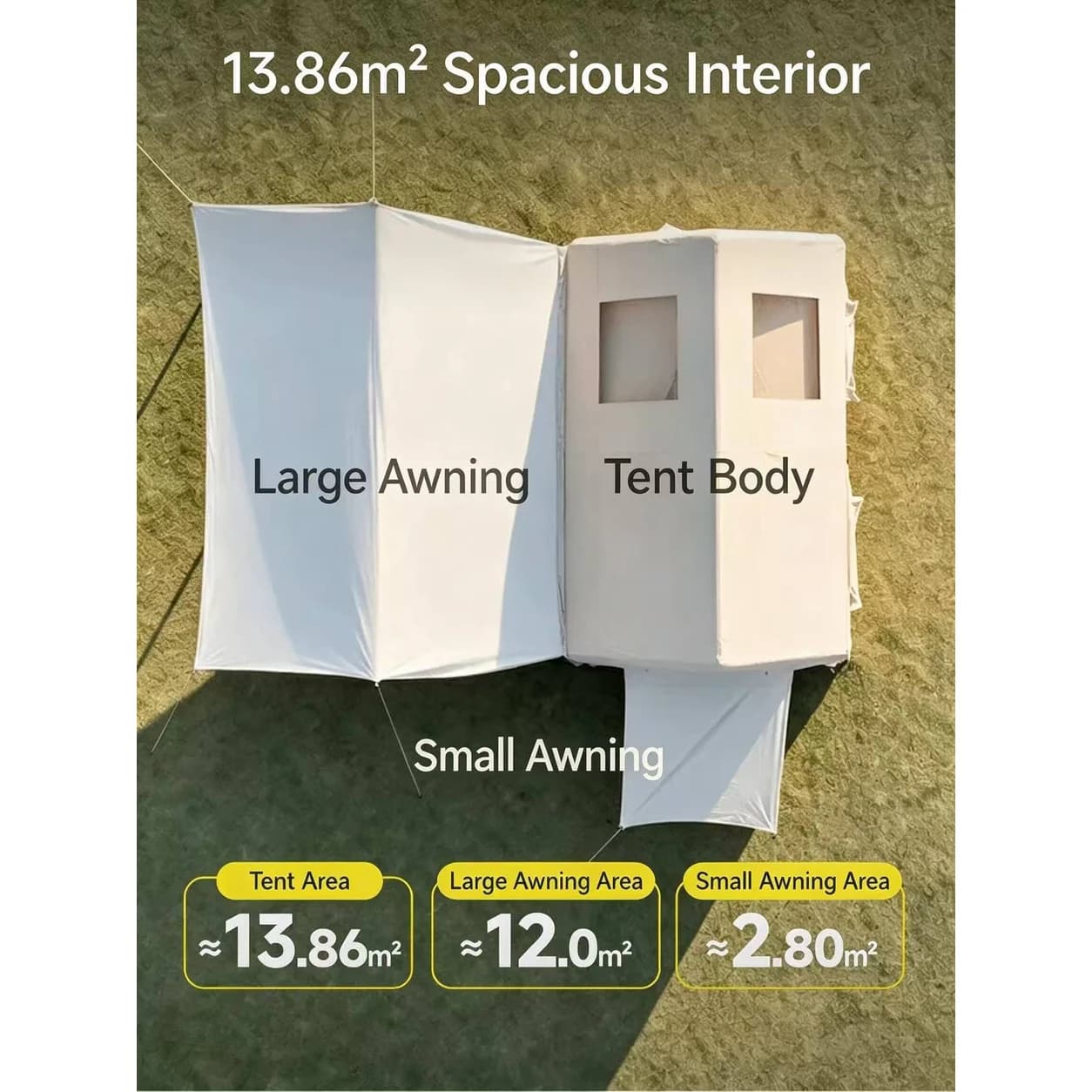 Inflatable Tent with Dual Awning | 13.86 m² Outdoor Shelter — Product image 2 Inflatable Tent with Dual Awning | 13.86 m² Outdoor Shelter — Product image 2