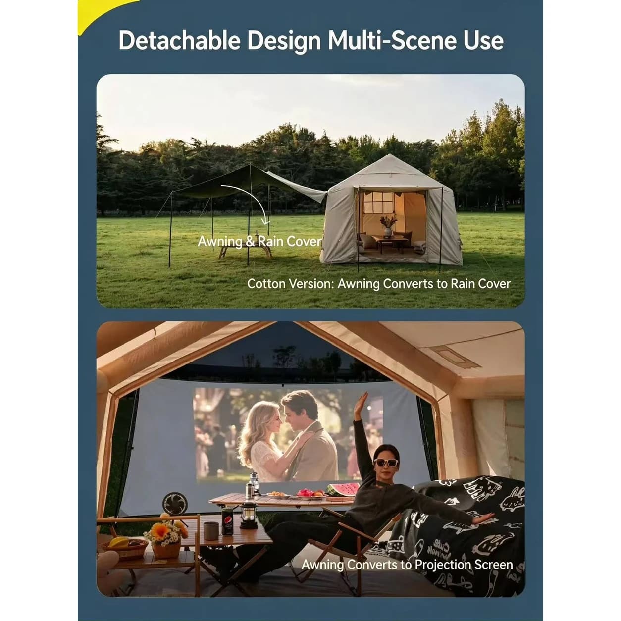 Inflatable Tent with Dual Awning | 13.86 m² Outdoor Shelter — Product image 3 Inflatable Tent with Dual Awning | 13.86 m² Outdoor Shelter — Product image 3