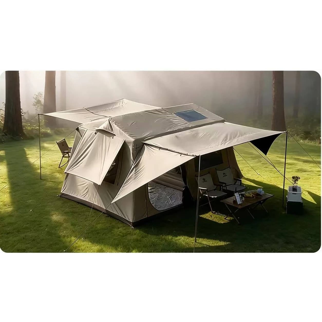 Gable-Roof Inflatable Tent | 330 cm & 400 cm Dark-Brown Models — Product image 5 Gable-Roof Inflatable Tent | 330 cm & 400 cm Dark-Brown Models — Product image 5
