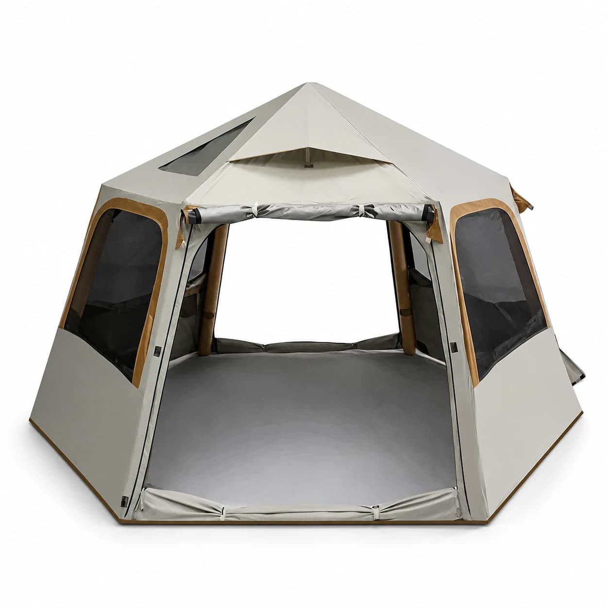 Hexagonal Inflatable Tent | 292 × 146 × 200 cm Khaki Shelter