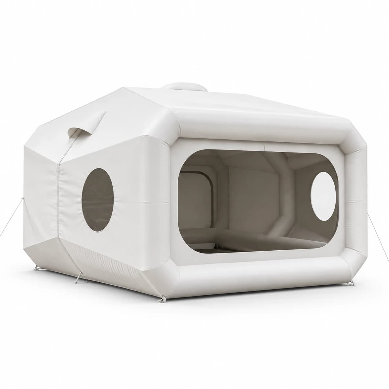 Capsule Inflatable Tent | White Air-Beam Camping Pod